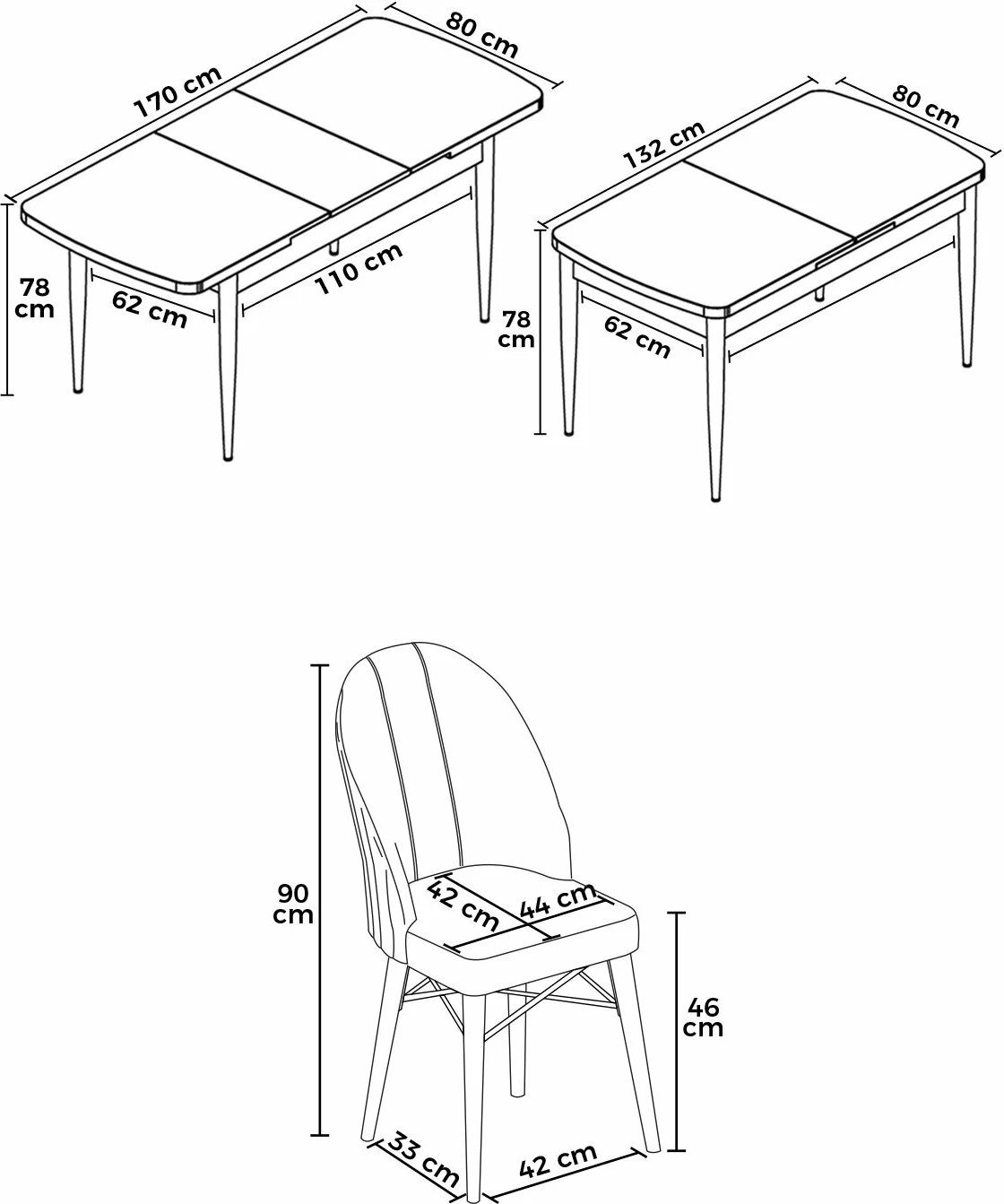 Set tavoline me karrige për ngrënie, zgjatës, 7 copë, Skye Decor, ngjyrë Baroque-Damson