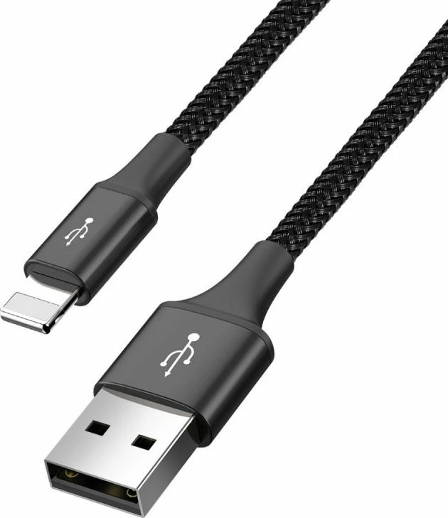 Kabllo USB 4-në-1 Baseus CA1T4-A01 1.2 m USB-A në USB-C + Micro USB + 2x Lightning, e zezë