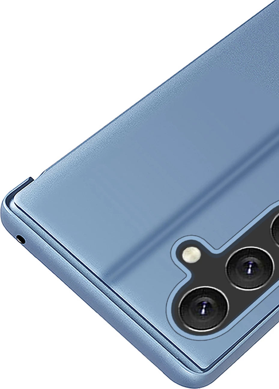 Mbështjellës Hurtel Clear View për Samsung Galaxy S24 FE, Blu
