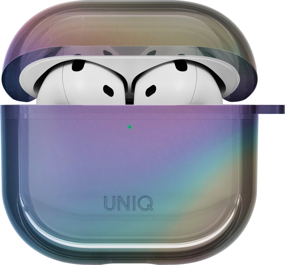 Mbështjellës UNIQ Iridescia për AirPods 4 me karabiner, Multikolor