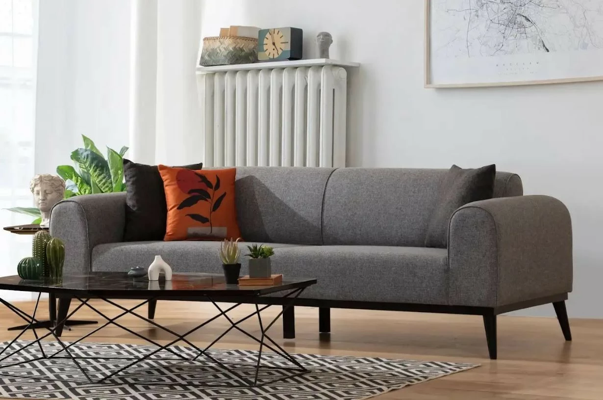 Divan-krevat treshe, Atelier del Sofa, Kapri, ngjyrë gri e çelët