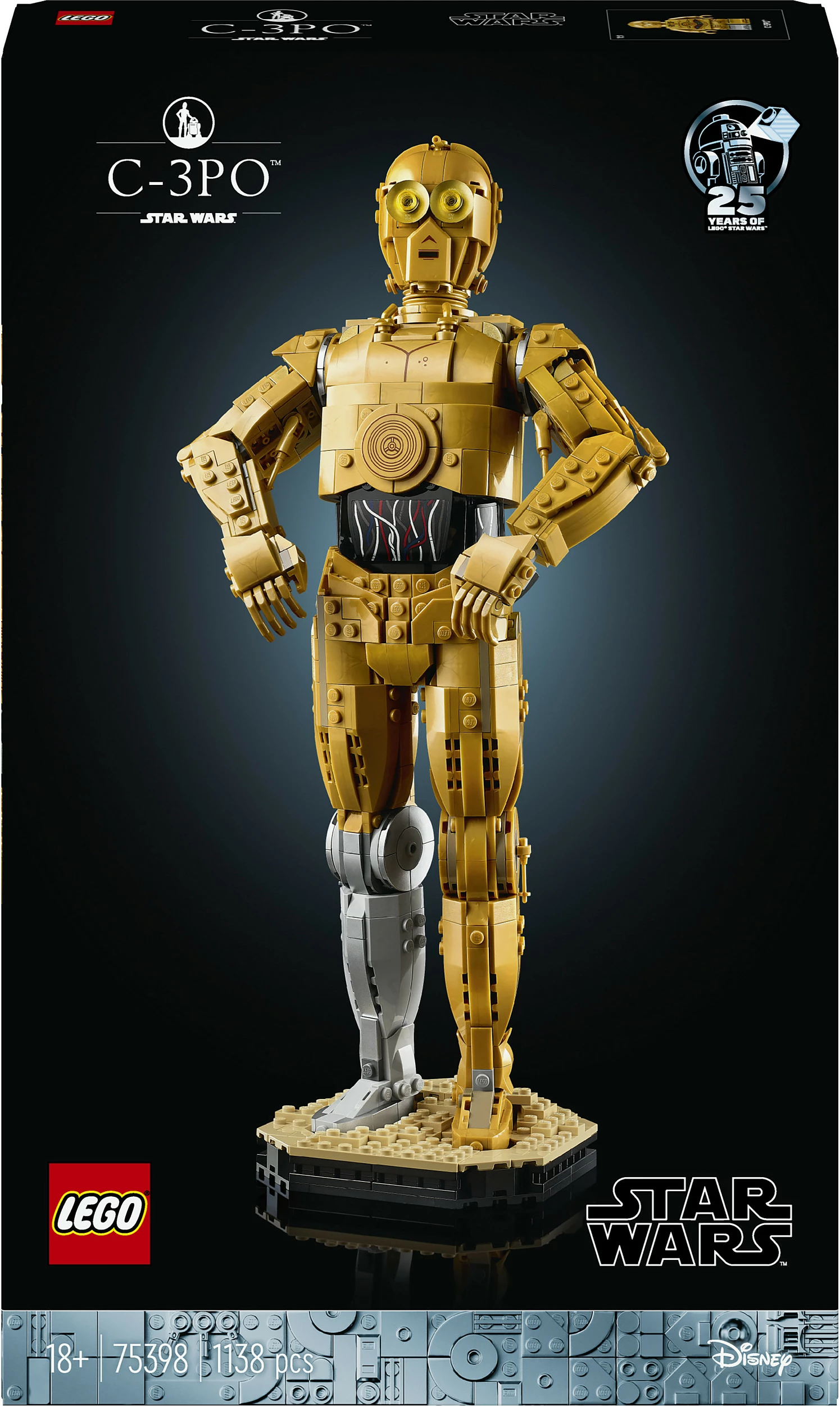 Set ndërtimi LEGO Star Wars C-3PO 75398, 1138 pjesë, multikolor