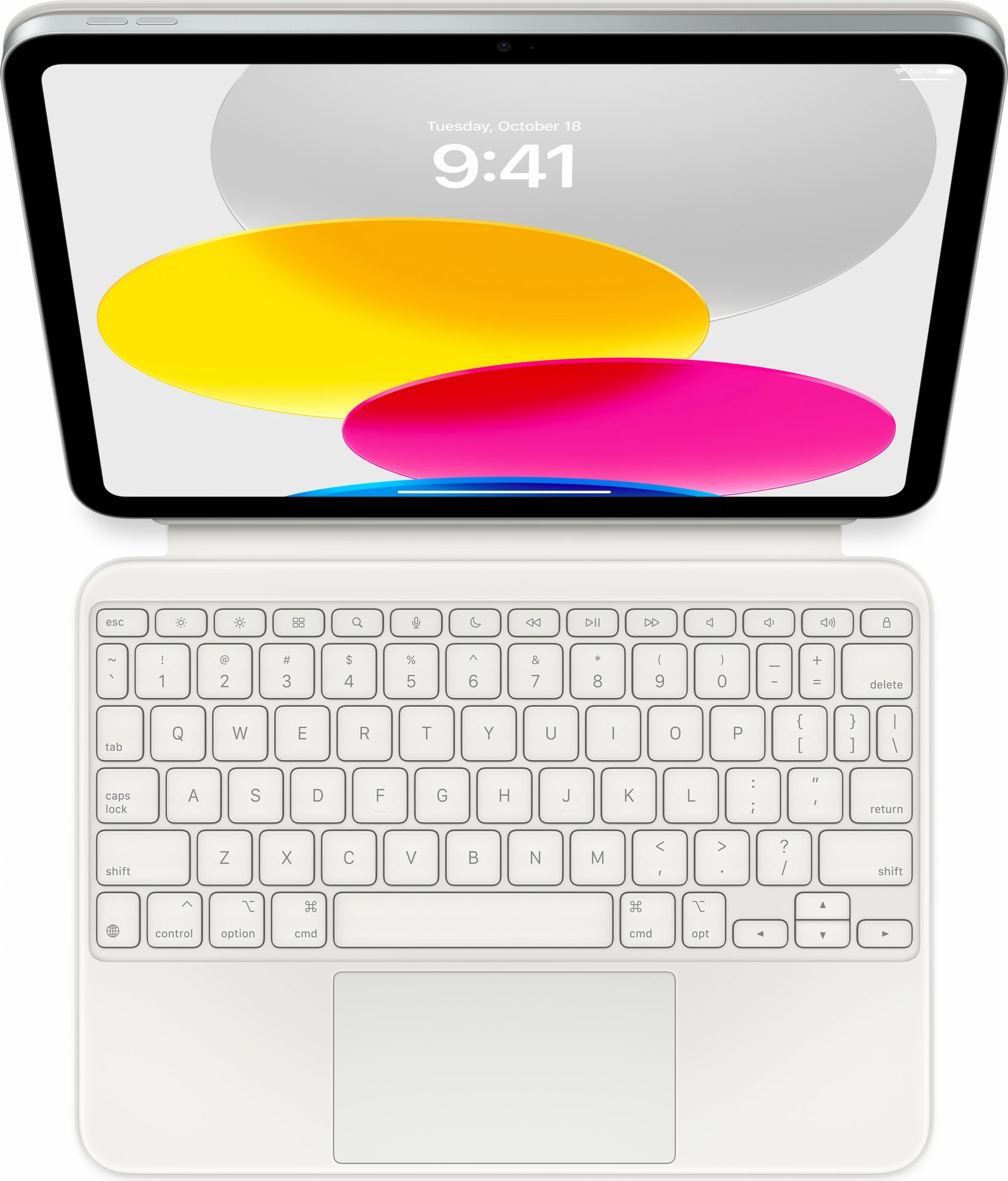 Tastierë me trackpad Apple Magic Keyboard Folio për iPad (10th gen.), US English, alumini
