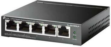 Switch TP-Link TL-SG1005LP 5 porta Gigabit, 4x PoE+ deri 30W, buxhet PoE 40W