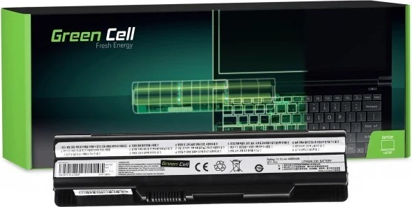 Bateri laptopi Green Cell MS05, 4400mAh, e zezë 