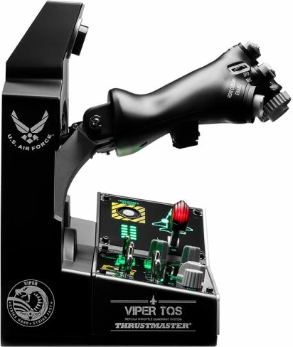 Sistem throttle për simulator fluturimi Thrustmaster Viper TQS Mission Pack për PC, replikë metal 1:1, 64 butona, Worldwide Version, zi/argjendtë