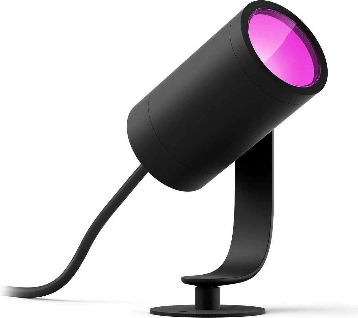 Dritë spot Philips Hue Lily Outdoor, Smart, LED, Alumini, E zezë