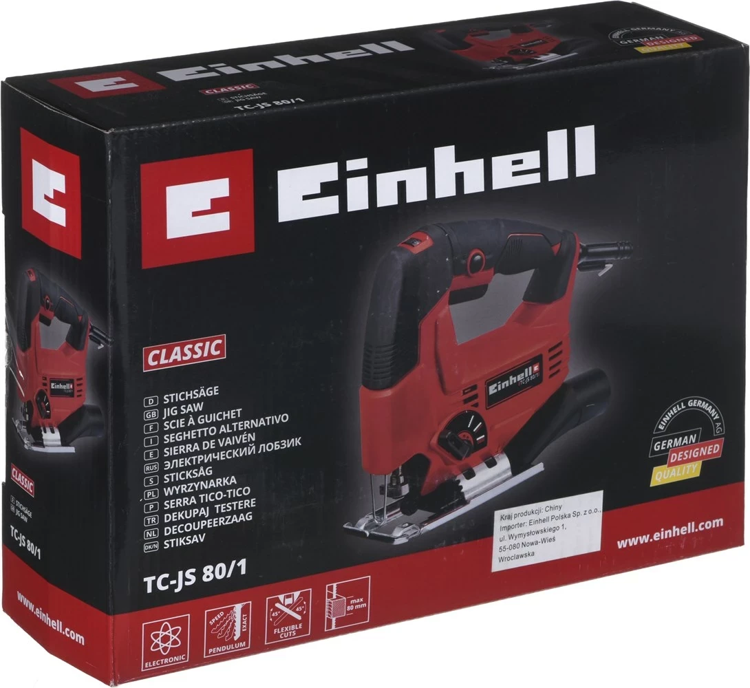 Sharrë elektrike Einhell TC-JS 80/1, 550 W, E zezë