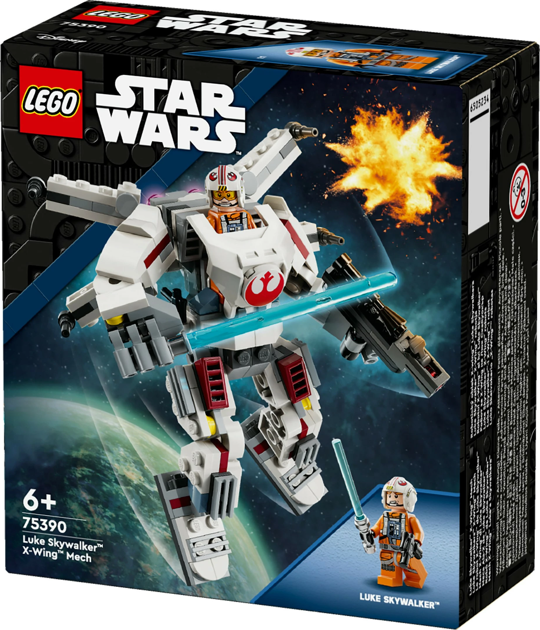 Set ndërtimi LEGO Star Wars Luke Skywalker X-Wing Mech 195 pjesë, shumëngjyrësh