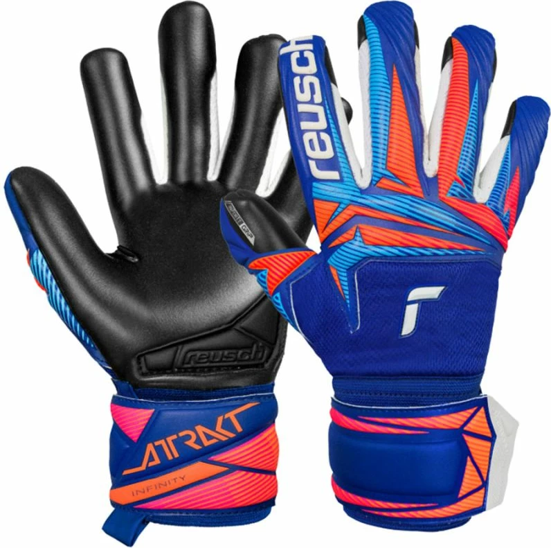Doreza portieri për fëmijë Reusch Attrakt Infinity Evolution NC, të zeza-kaltër