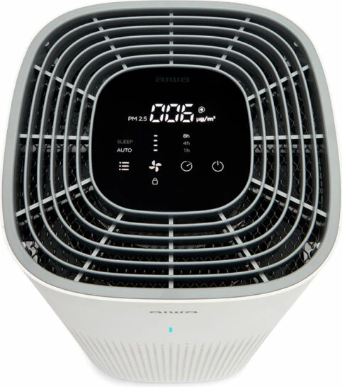 Pastrues ajri AIWA PA-200, filtër 3-në-1 HEPA H13 + karbon aktiv, me jonizues, CADR 350 m³/h, deri 42 m², 4 shpejtësi, timer, i bardhë