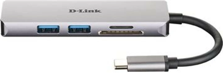 Hub USB-C, D-Link DUB-M530, HDMI 4K, 2x USB 3.0, lexues SD/microSD, Thunderbolt 3, e zezë