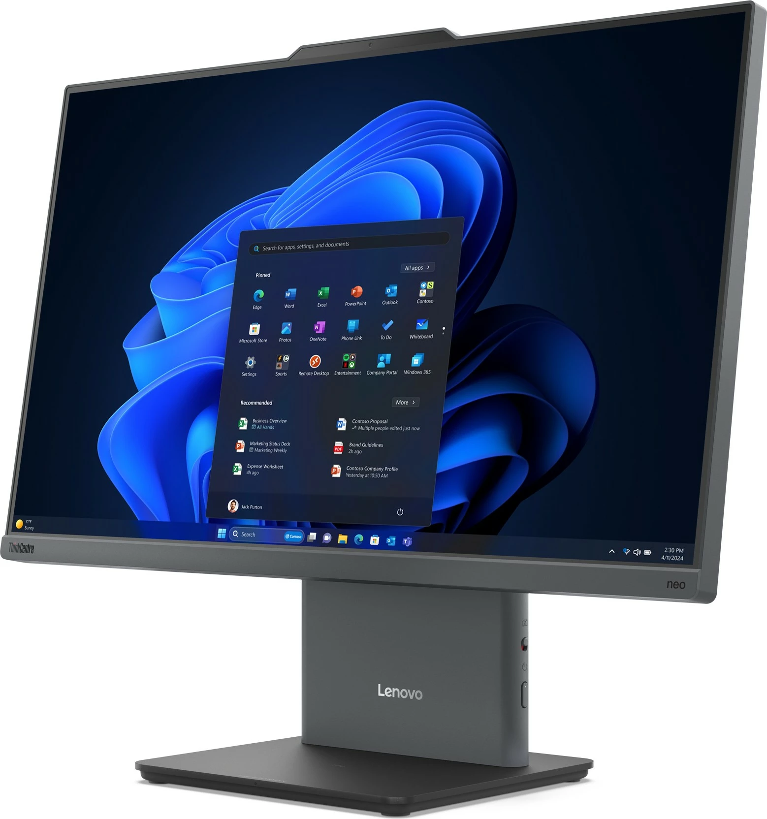 Kompiuter Lenovo ThinkCentre neo 50a 24 Gen 5, Intel Core i5, 16 GB RAM, 512 GB SSD, Luna Grey