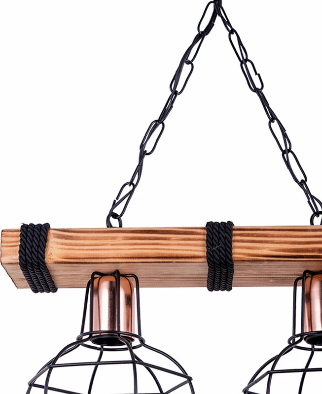 Dritë tavani me 2 llamba PWL-1033 E27 arre-e zezë 40x15x60cm