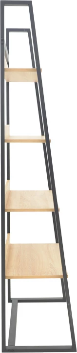 Raft librash Ryder, ngjyrë lis e zezë, 75x36x185cm