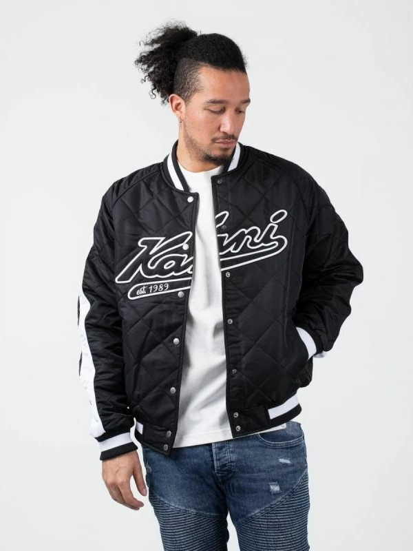 Jakne Karl Kani për meshkuj, e zezë