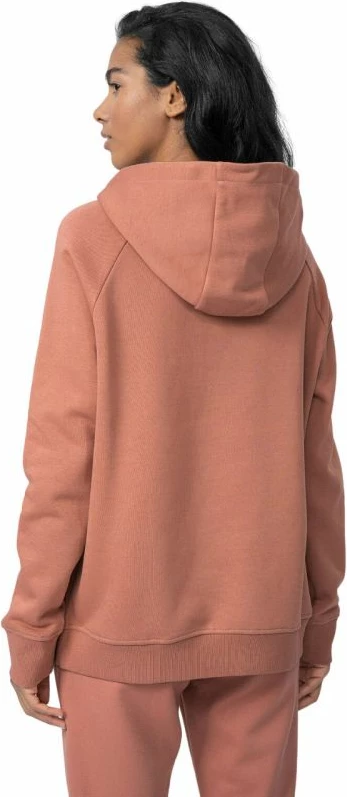 Duks pa kapuç 4F për femra, ngjyrë salmon