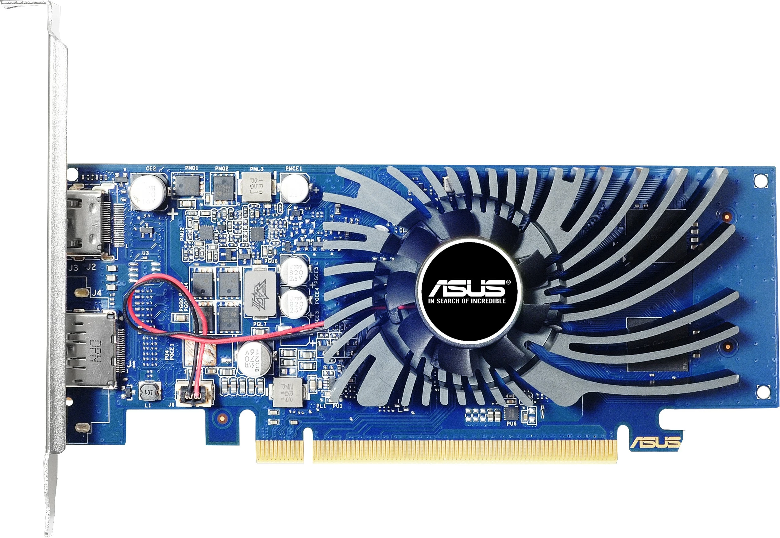 Kartelë grafike ASUS GeForce GT1030 2GB GDDR5, 1 fan, PCI Express, e zezë/blu