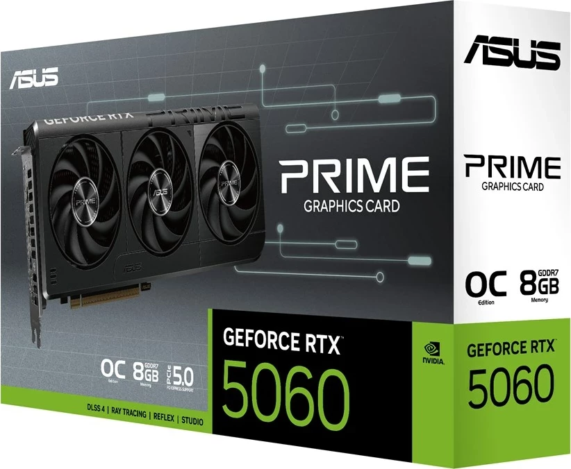 Kartelë grafike ASUS Prime RTX5060-O8G, 8 GB GDDR7, Multikolor
