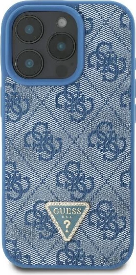 Mbështjellës Guess Crossbody 4G Metal Logo për iPhone 16 Pro, Blu