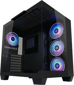 Kasë LC-Power 809B Dark Storm_X, Midi Tower, ATX, RGB, e zezë
