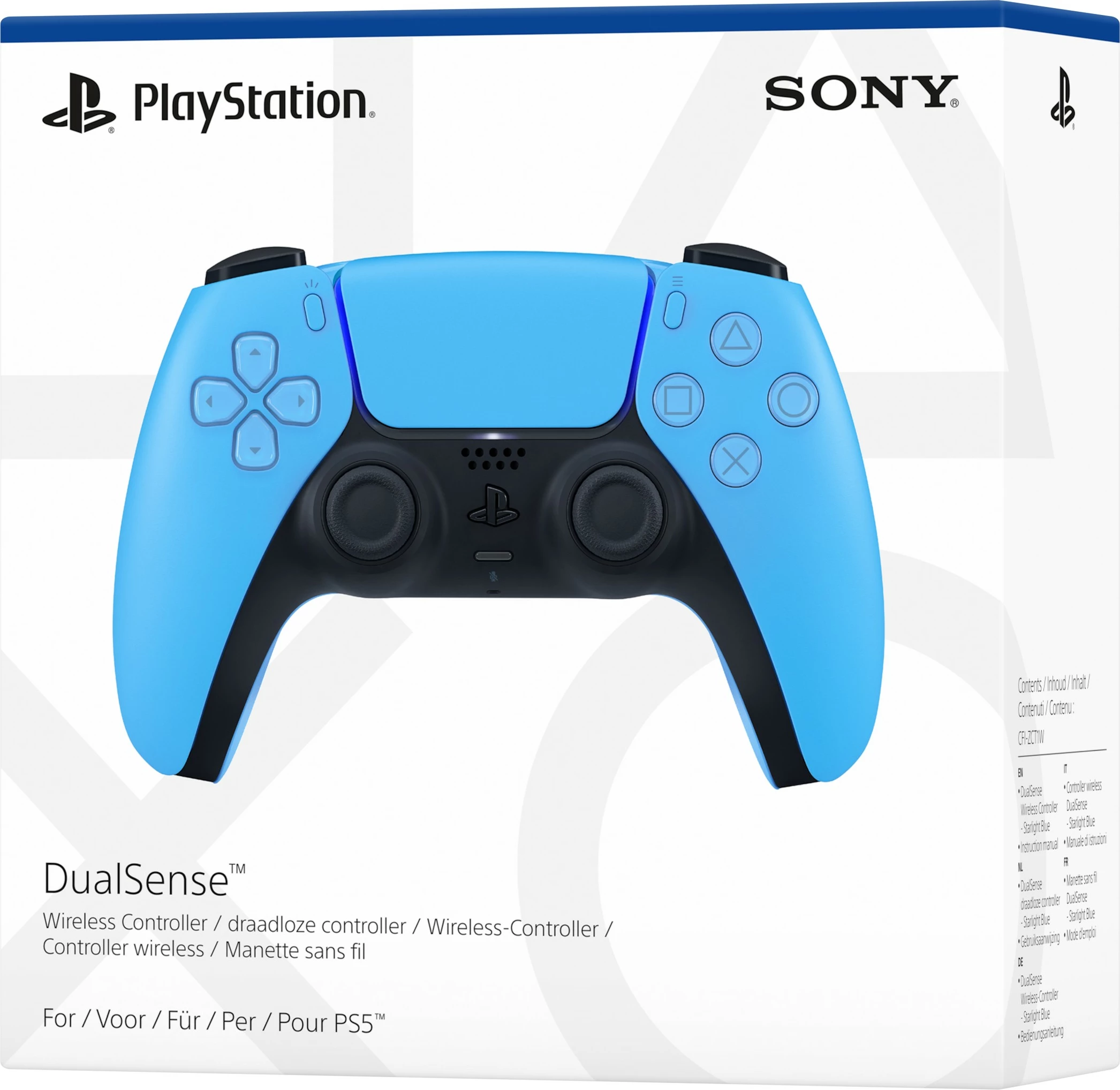 Gamepad SONY DualSense PS5, wireless, Starlight Blue