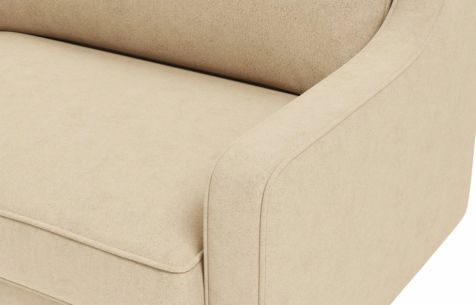 Divan treshe Robin, ngjyrë rëre dhe arre, Atelier del Sofa