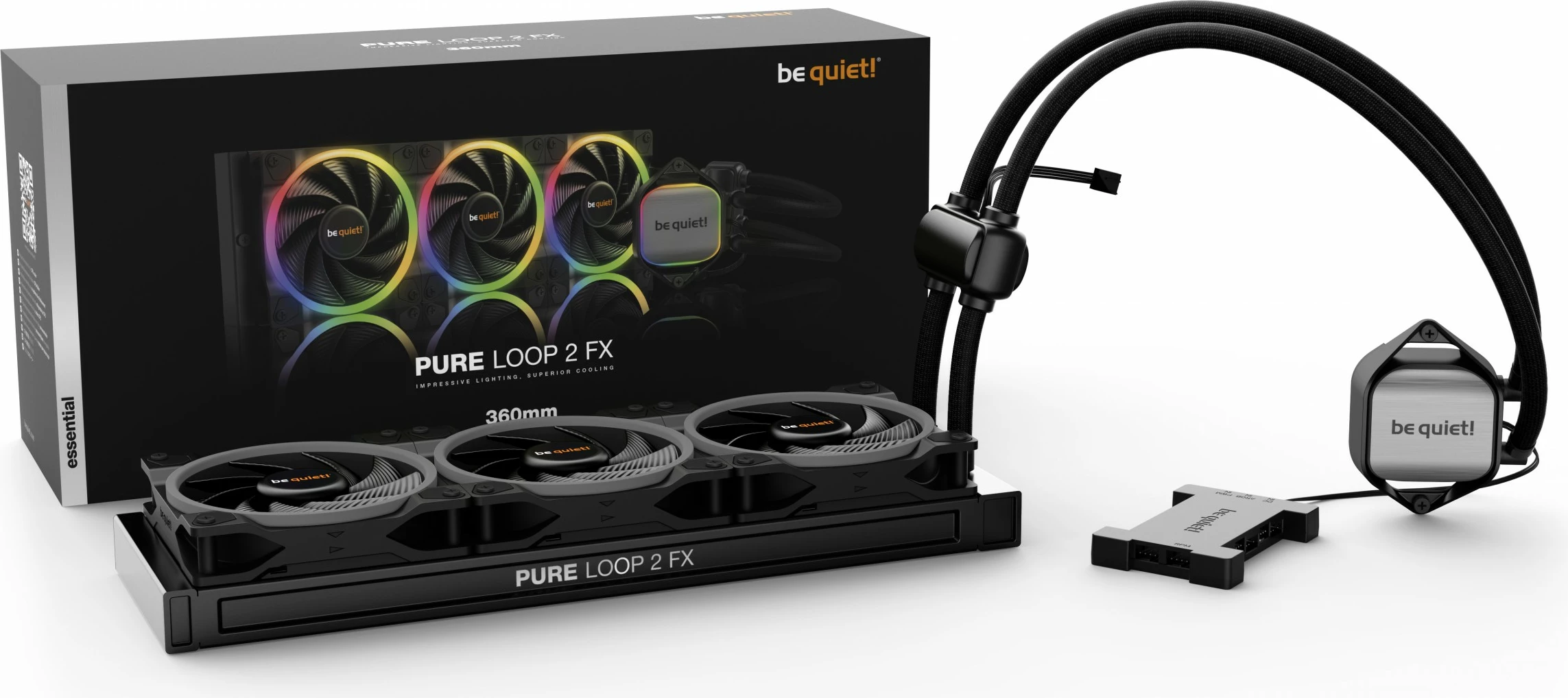 Ftohës uji be quiet! Pure Loop 2 FX 360mm, All-in-one, 12 cm, 8.9 dB, 34 dB, E zezë