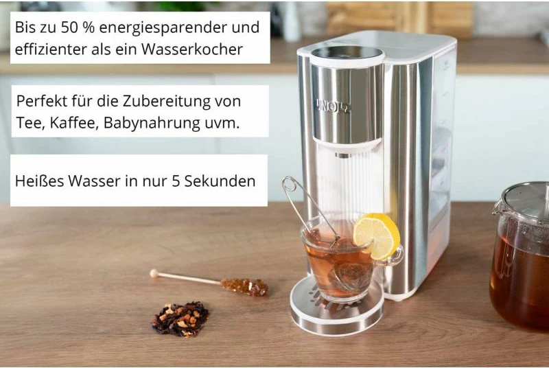 Dispenser uji të nxehtë, UNOLD Ava 18610, 390x300x200 mm, argjendtë/bardhë