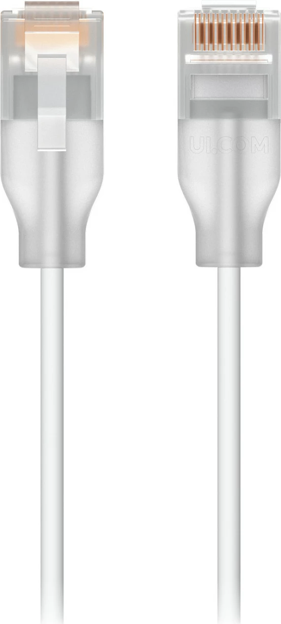 Kabllo rrjeti Ubiquiti UACC-Cable-Patch-EL-2M-W, Cat6, 2m, RJ-45, e bardhë/transparente