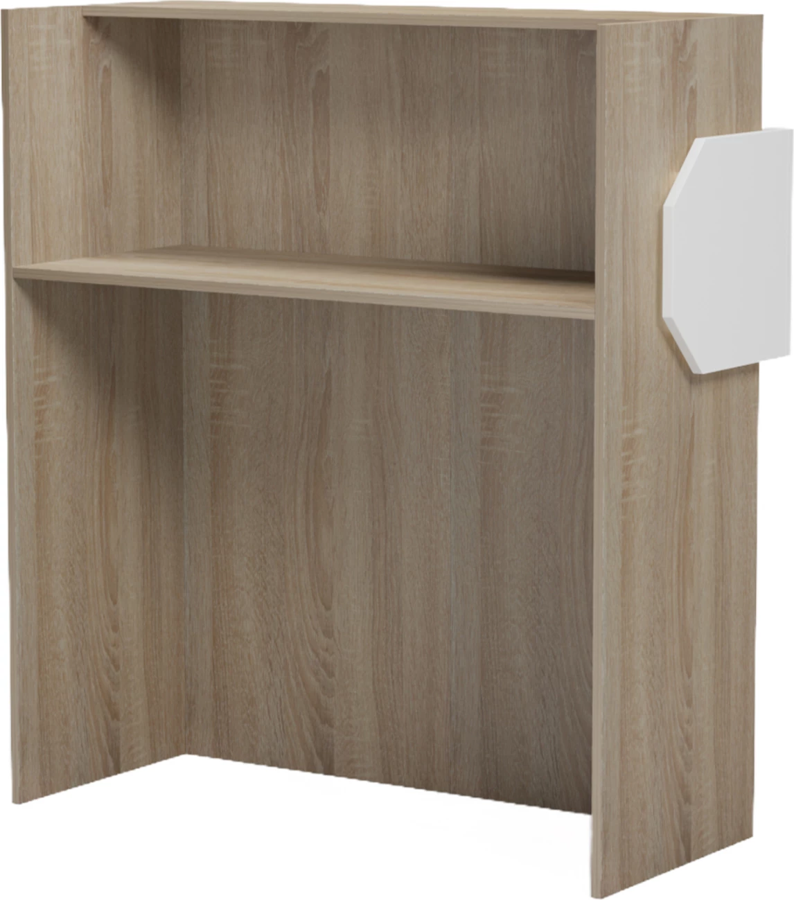 Banak recepsioni GAND, ngjyrë sonama/e bardhë, me LED, FH2154.01, 95.5x40x110cm