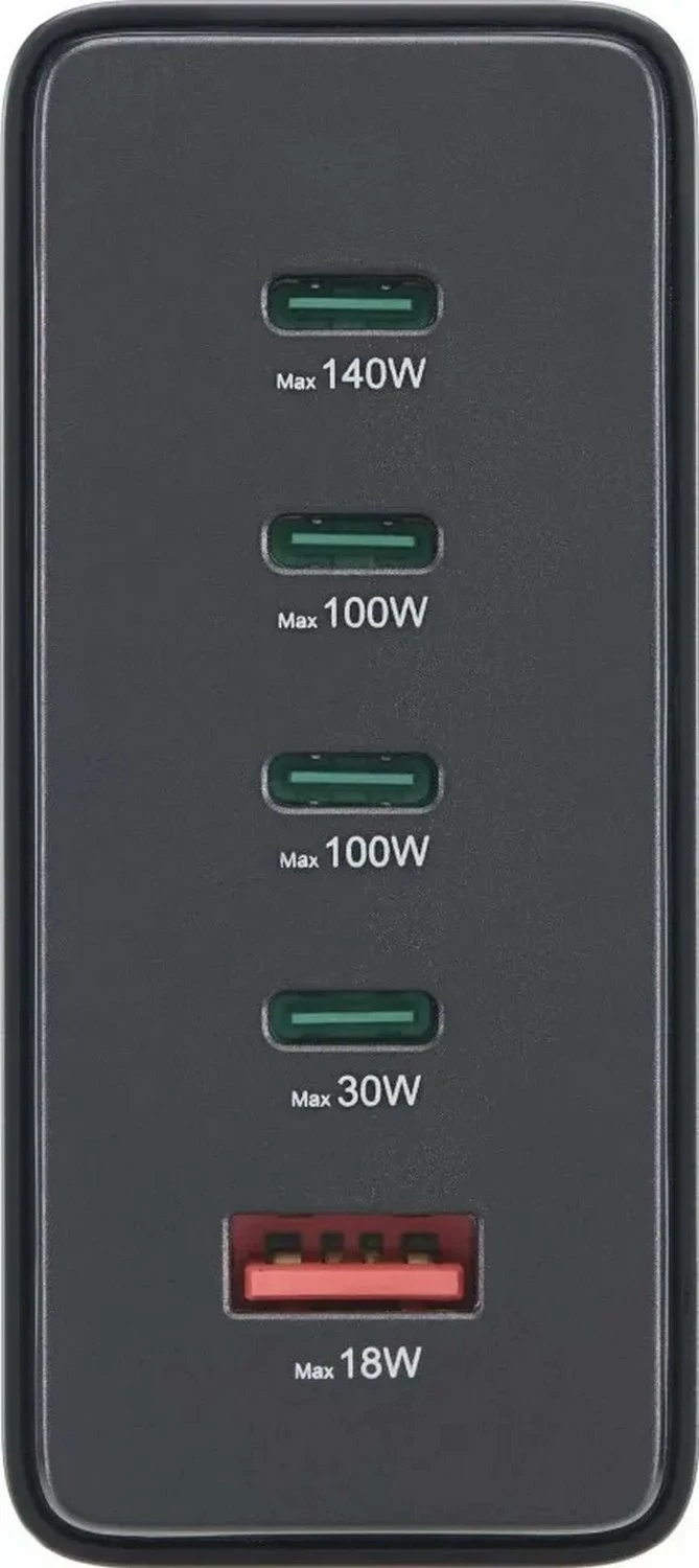 Stacion karikimi Hama, 240W, 4x USB-C, 1x USB-A, e zezë