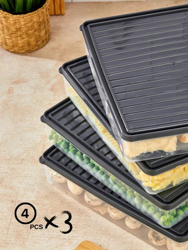 Set kuti për organizim (12 copë), ngjyrë antracit, VITABOX 2.8L