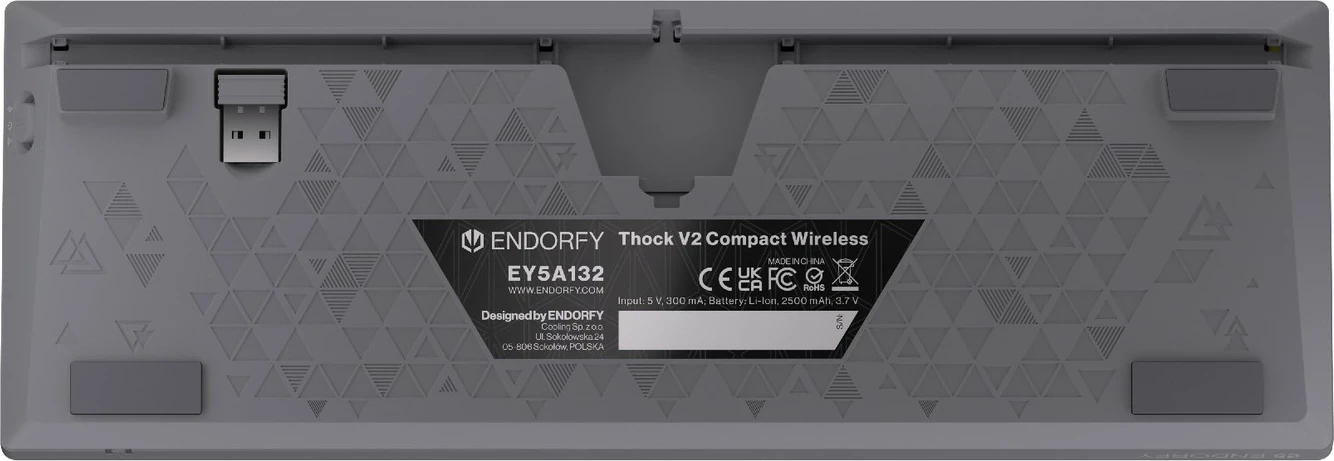 Tastierë mekanike Endorfy Thock V2 Compact Wireless, 60%, RGB, gri