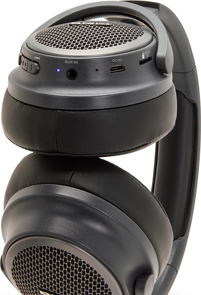 Kufje Aiwa HST-250BT/TN, Bluetooth 5.0, over-ear, foldable, HyperBass, microSD, AUX, gri e errët