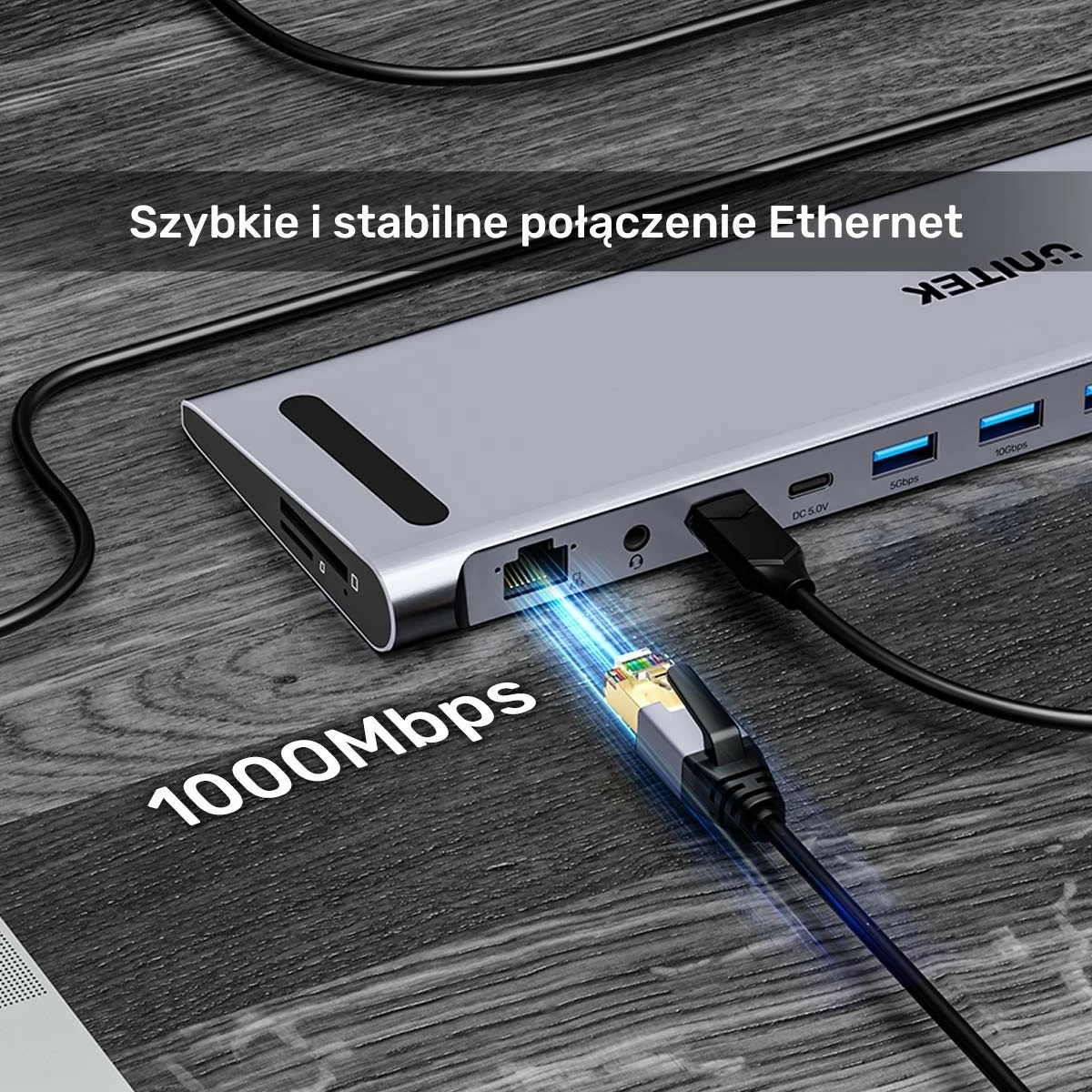 Switch KVM Unitek, 2x HDMI 4K, 1x DisplayPort, USB-C, PD 100W, hiri