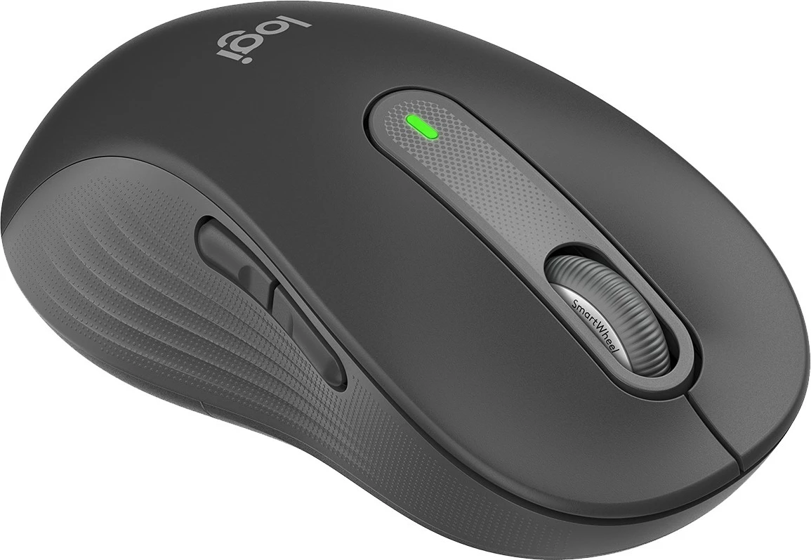 Maus Logitech Signature M650 L Wireless, majtak, optik, RF Wireless + Bluetooth, 4000 DPI, grafit