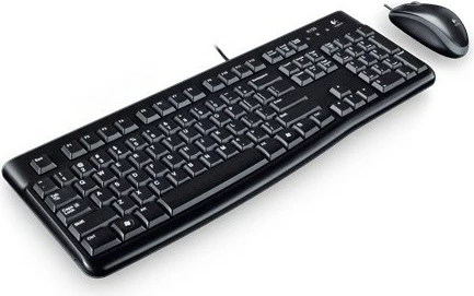 Set tastierë dhe maus Logitech MK120, USB, QWERTZ, i zi