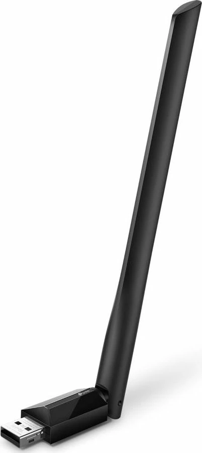 Adapter Wi‑Fi USB TP-Link Archer T2U Plus AC600 dual-band 600 Mbps antenë 5dBi, i zi