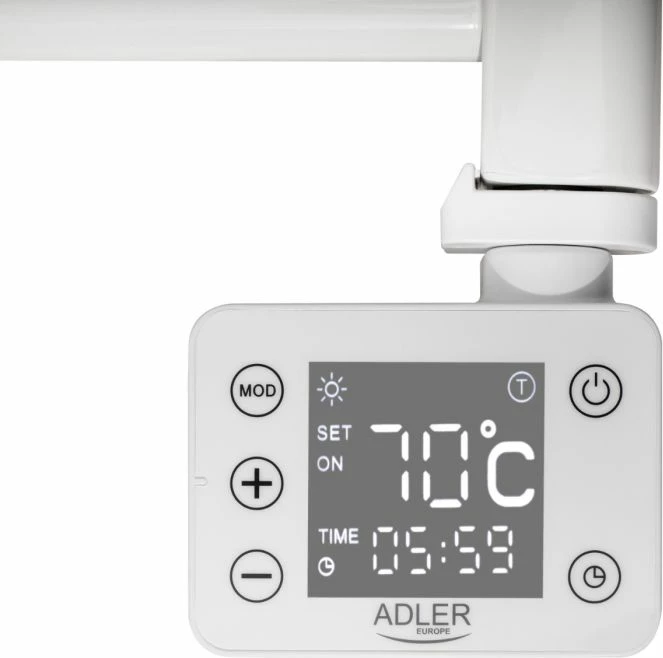 radiator elektrik shkallë për banjo Adler AD7824 600W LED touch 50×90 cm, i bardhë