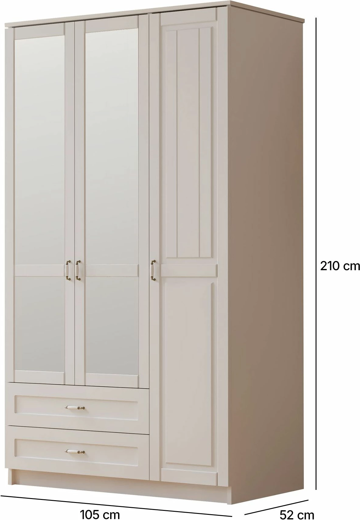 Dollap Skye Decor, ngjyrë e bardhë matte, Rb-119-02