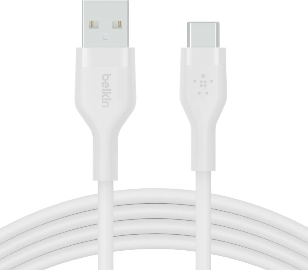 Kabllo Belkin BOOST↑CHARGE Flex, 2 m, USB C, USB 2.0, Bardhë