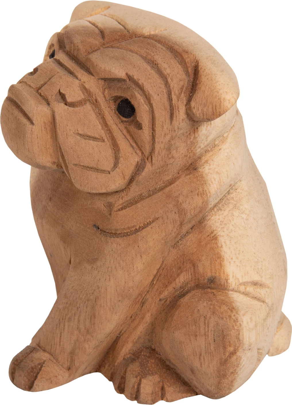 Dekor për dysheme DOZER FH7923 bulldog dru suar ngjyrë natyrale 9x8x12H cm