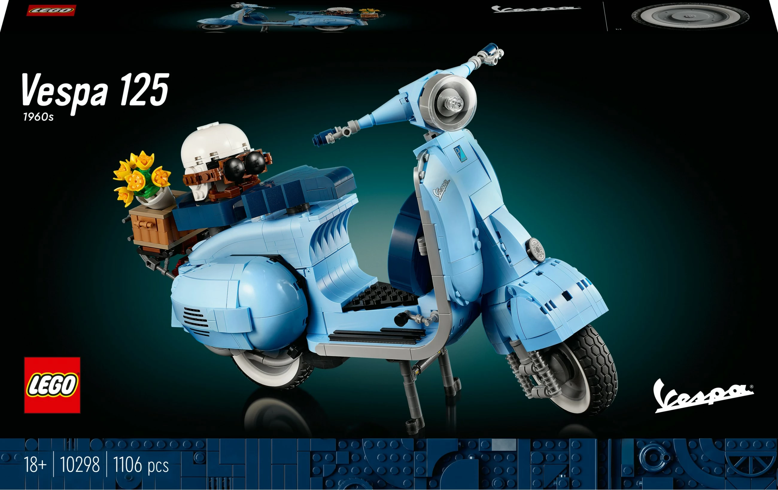 Set ndërtimi LEGO Creator Expert Vespa 125, 1107 pjesë, ngjyrë shumëngjyrëshe