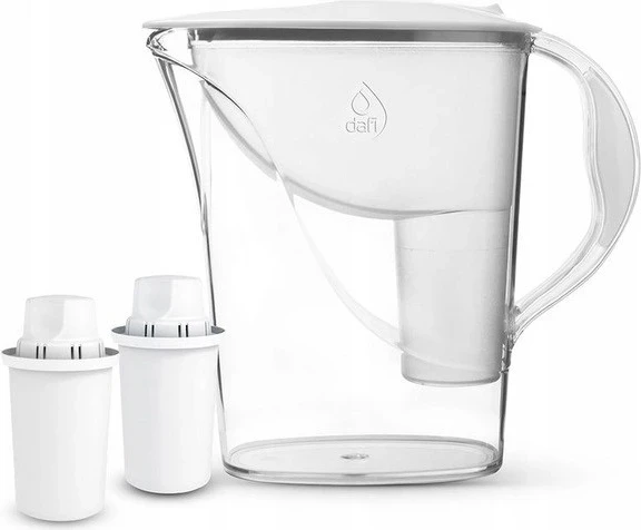 Kanaçe filtruese uji Dafi Atria MI + 2 filtra Classic, e bardhë