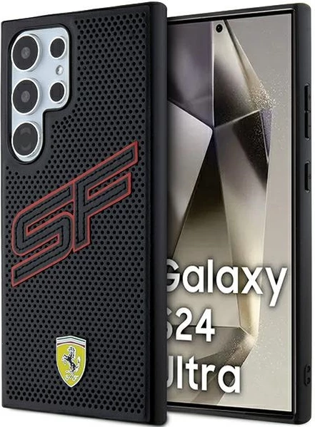 Mbështjellës Ferrari Big SF Perforated për Samsung Galaxy S24 Ultra, i zi