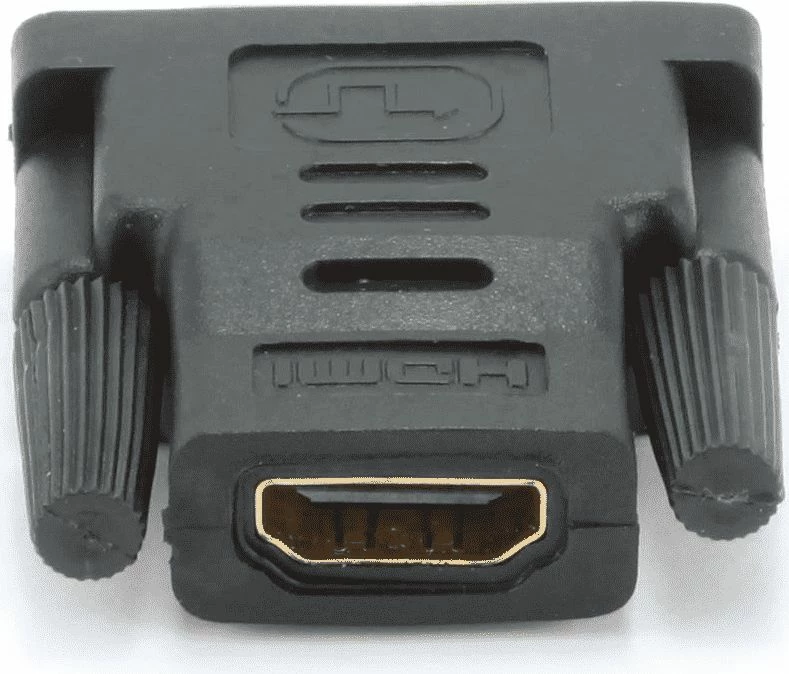 Adapter Gembird A-HDMI-DVI-2 HDMI në DVI-D (HDMI femër - DVI mashkull), gold-plated, Black