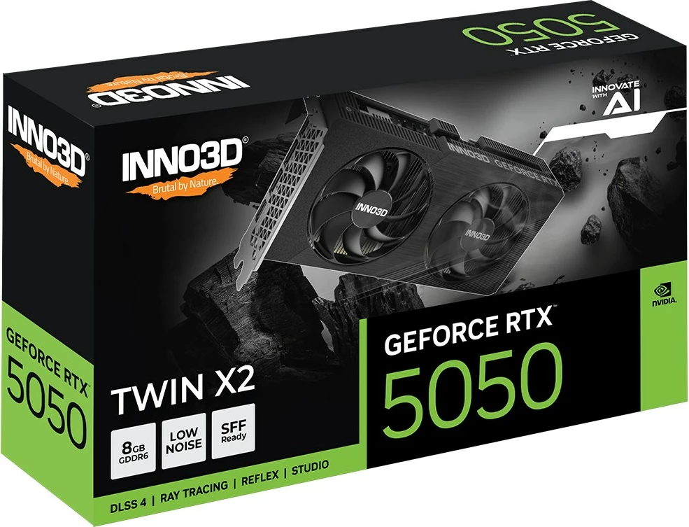 Kartelë grafike INNO3D GeForce RTX 5050 TWIN X2, 8 GB GDDR6, e zezë