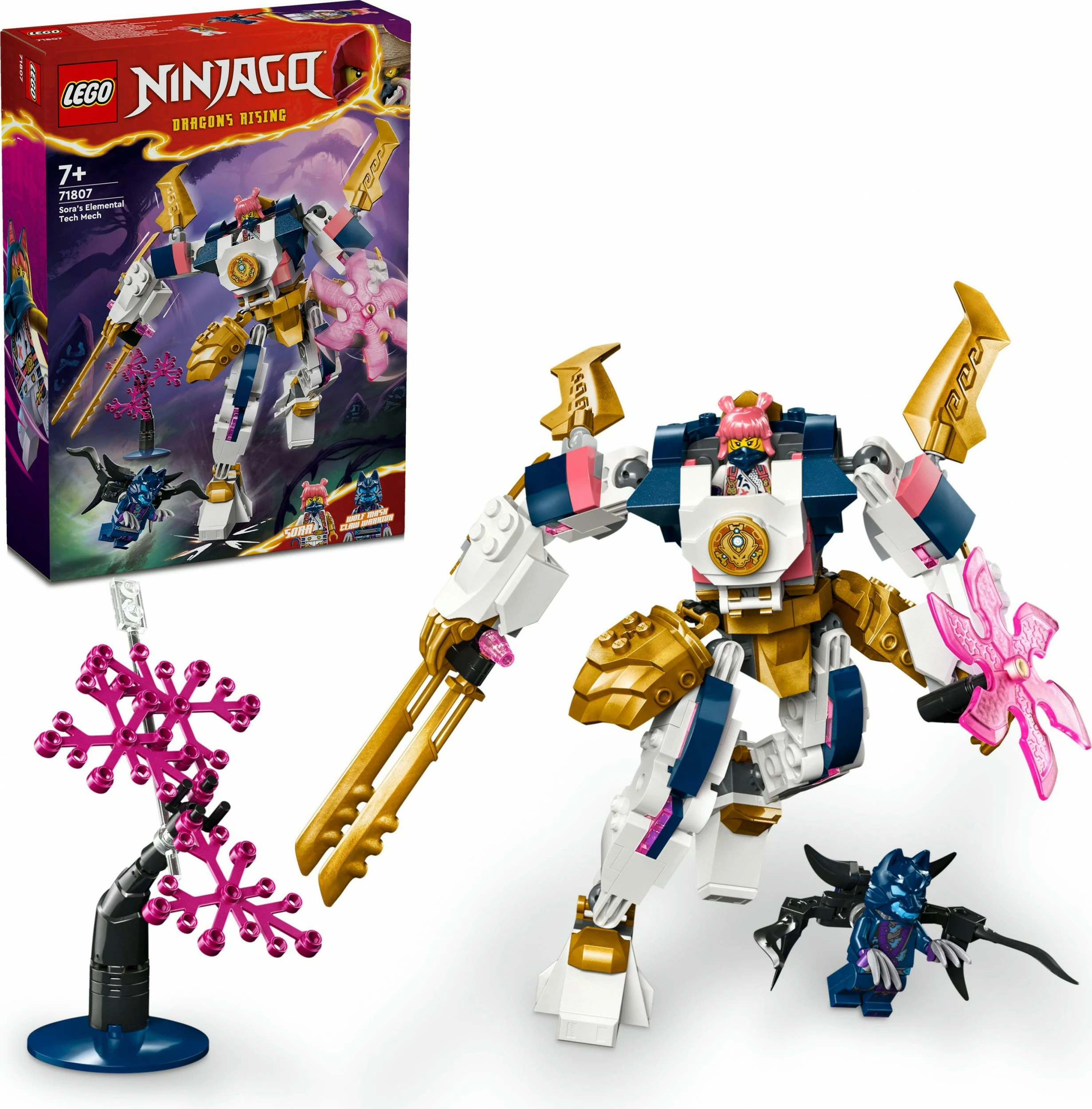 Set ndërtimi LEGO Sora's Elemental Tech Mech, 209 pjesë, shumëngjyrësh