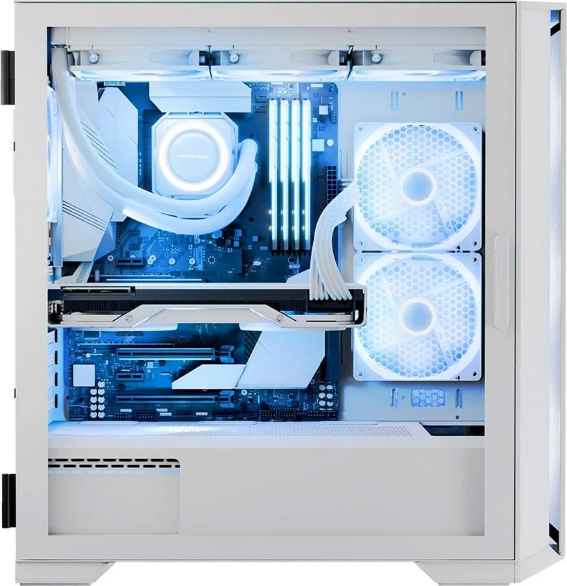 Kasë MODECOM HORIZON ARGB Flow MIDI USB 3.0 X 2 CYPE-C, e bardhë